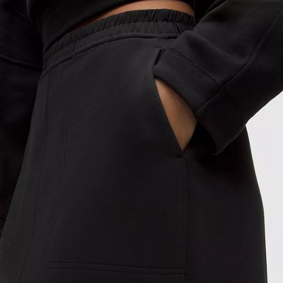 Lululemon Loungeful High-Rise Midi Skirt-Cotton blend-warm-black-NWT - Picture 7 of 8